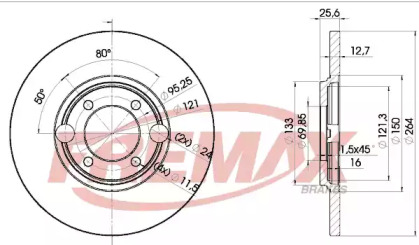 Тормозной диск (FREMAX: BD-1504)