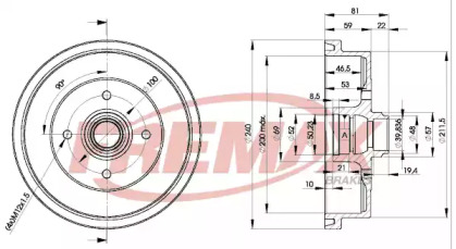 Тормозный барабан (FREMAX: BD-1512)