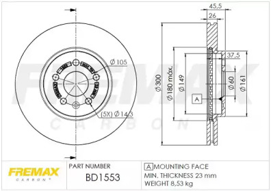 Тормозной диск (FREMAX: BD-1553)