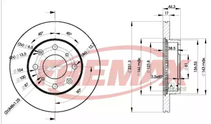 Тормозной диск (FREMAX: BD-1702)