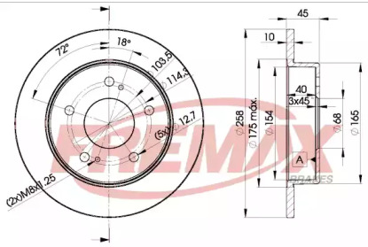 Тормозной диск (FREMAX: BD-2044)