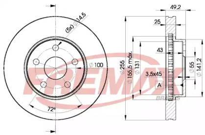 Тормозной диск (FREMAX: BD-2047)