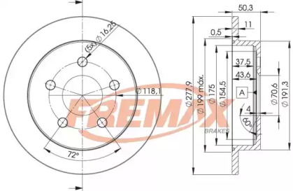 Тормозной диск (FREMAX: BD-2058)