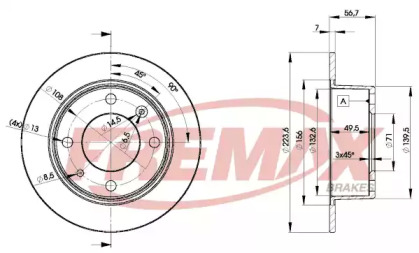 Тормозной диск (FREMAX: BD-2061)