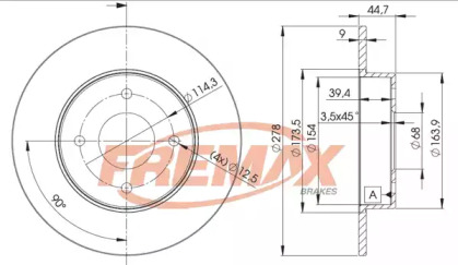 Тормозной диск (FREMAX: BD-2083)