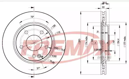 Тормозной диск (FREMAX: BD-2112)