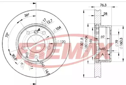 Тормозной диск (FREMAX: BD-2215)