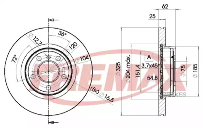 Тормозной диск (FREMAX: BD-2217)