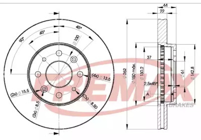 Тормозной диск (FREMAX: BD-2232)