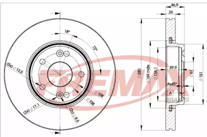 Тормозной диск (FREMAX: BD-2234)