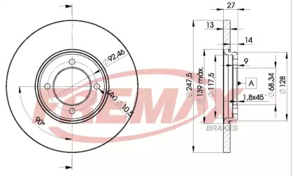 Тормозной диск (FREMAX: BD-2375)