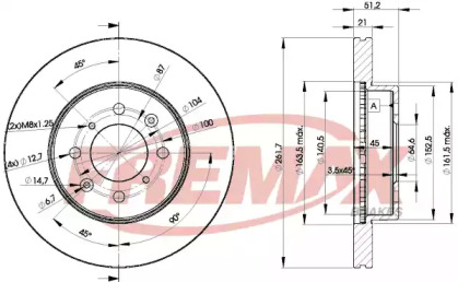 Тормозной диск (FREMAX: BD-2581)