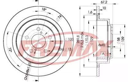 Тормозной диск (FREMAX: BD-2670)