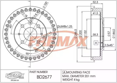 Тормозный барабан (FREMAX: BD-2677)