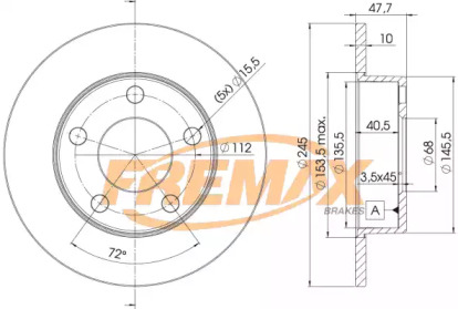 Тормозной диск (FREMAX: BD-2746)