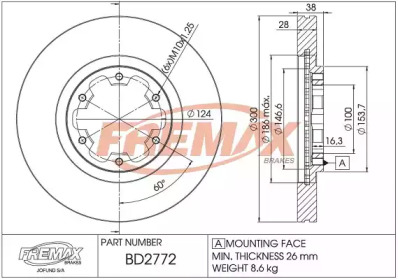 Тормозной диск (FREMAX: BD-2772)