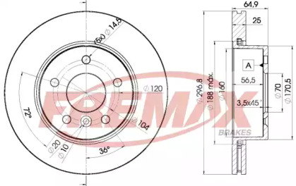 Тормозной диск (FREMAX: BD-2817)