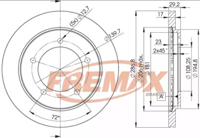 Тормозной диск (FREMAX: BD-2863)