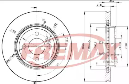 Тормозной диск (FREMAX: BD-2891)