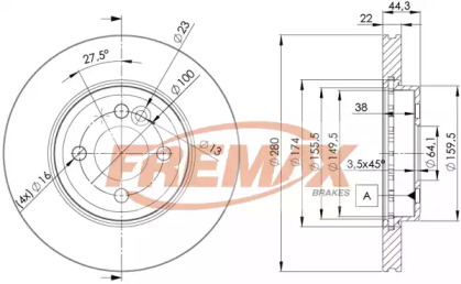 Тормозной диск (FREMAX: BD-2893)