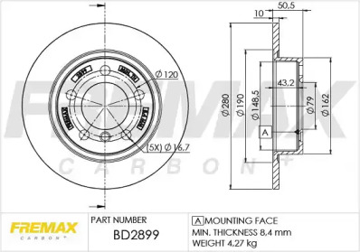 Тормозной диск (FREMAX: BD-2899)