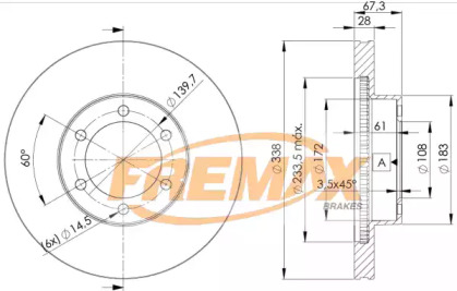 Тормозной диск (FREMAX: BD-2918)