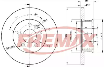 Тормозной диск (FREMAX: BD-3012)