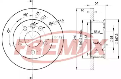 Тормозной диск (FREMAX: BD-3013)