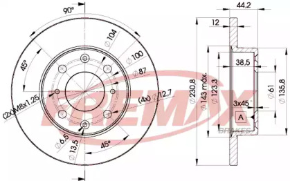 Тормозной диск (FREMAX: BD-3169)