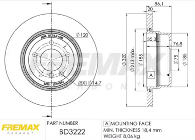 Тормозной диск (FREMAX: BD-3222)