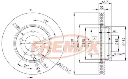 Тормозной диск (FREMAX: BD-3326)