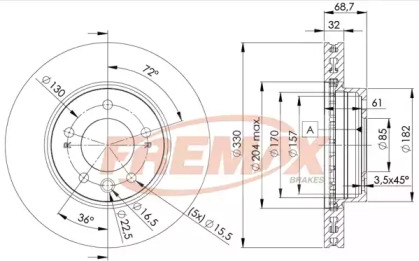 Тормозной диск (FREMAX: BD-3327)