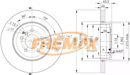 Тормозной диск (FREMAX: BD-3403)