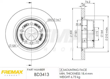 Тормозной диск (FREMAX: BD-3413)