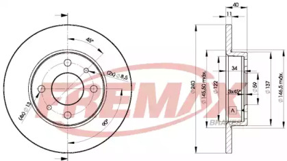 Тормозной диск (FREMAX: BD-3465)