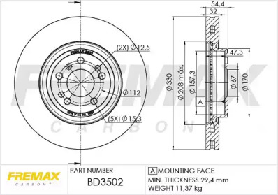 Тормозной диск (FREMAX: BD-3502)