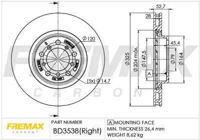 Тормозной диск (FREMAX: BD-3538)