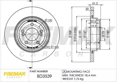 Тормозной диск (FREMAX: BD-3539)