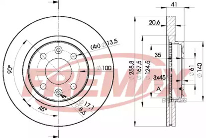 Тормозной диск (FREMAX: BD-3550)