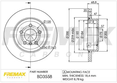 Тормозной диск (FREMAX: BD-3558)