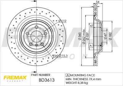 Тормозной диск (FREMAX: BD-3613)