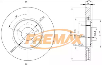 Тормозной диск (FREMAX: BD-3918)