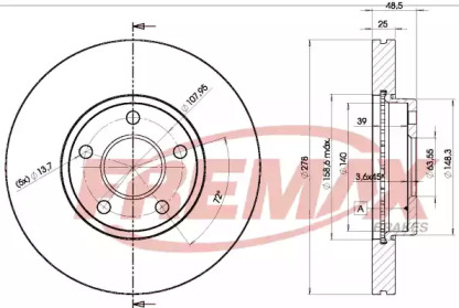 Тормозной диск (FREMAX: BD-3963)