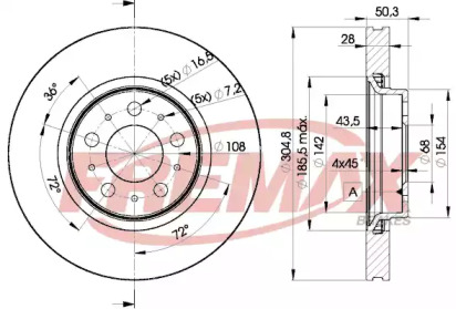 Тормозной диск (FREMAX: BD-4045)