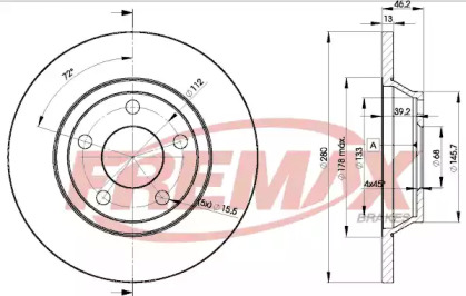 Тормозной диск (FREMAX: BD-4064)