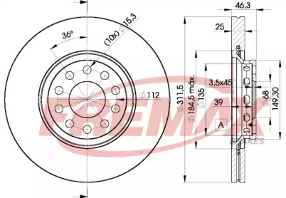 Тормозной диск (FREMAX: BD-4065)