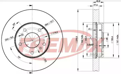 Тормозной диск (FREMAX: BD-4103)