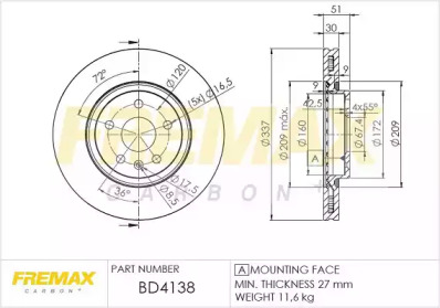 Тормозной диск (FREMAX: BD-4138)