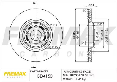 Тормозной диск (FREMAX: BD-4150)