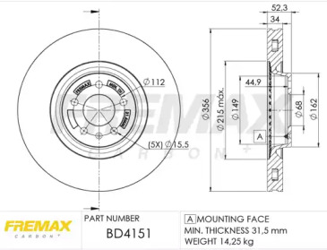 Тормозной диск (FREMAX: BD-4151)